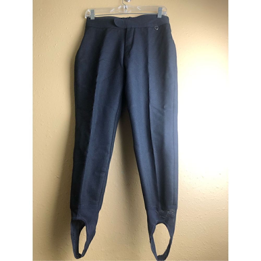 Vintage Schoeller AFRC Black Stirrup Winter Snow Ski Pants Size 12 Textil of Swi